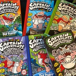 Kids Books - 6x Captain Underpants